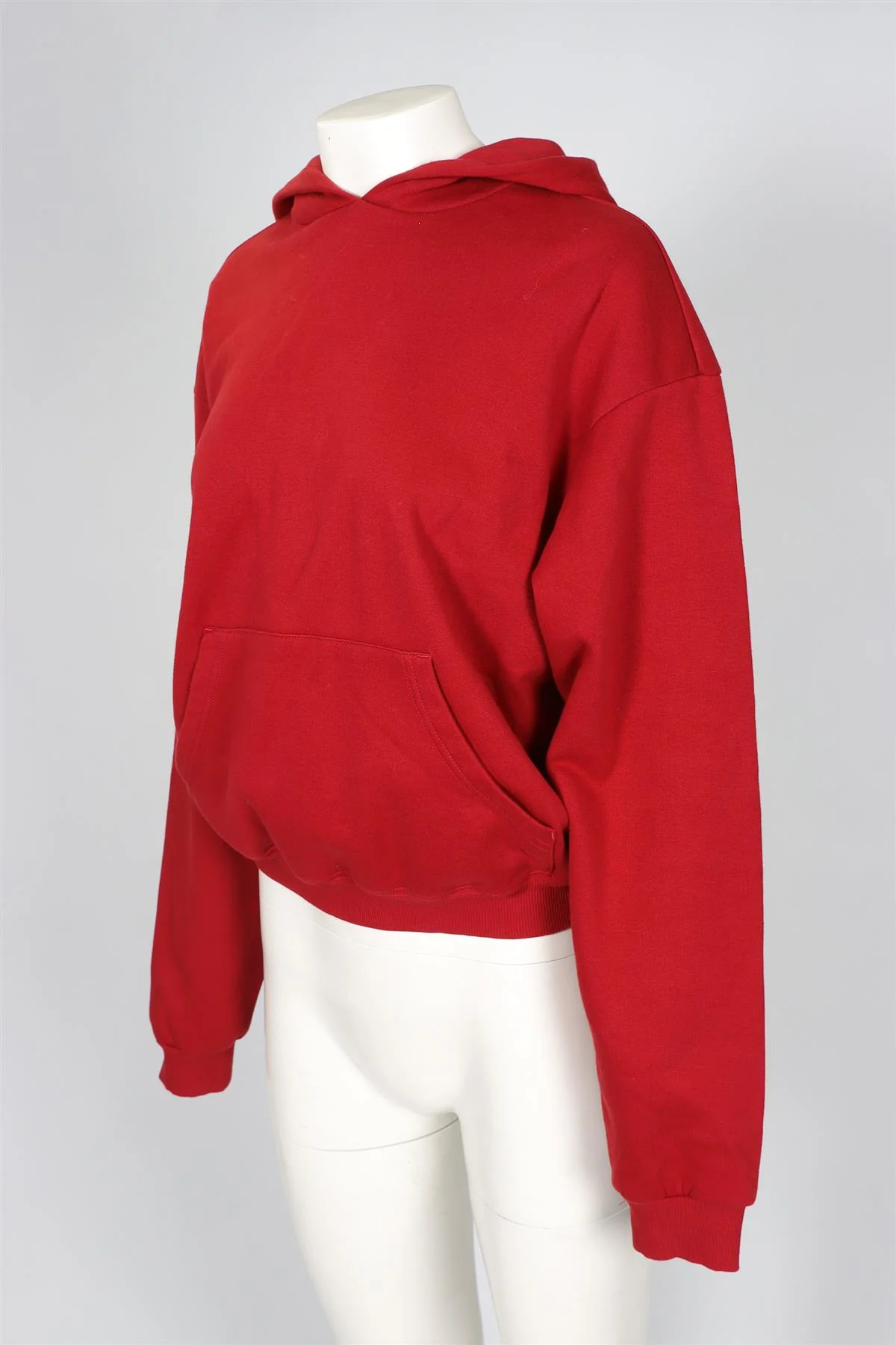 SKIMS RED COTTON HOODIE MEDIUM - Image 3