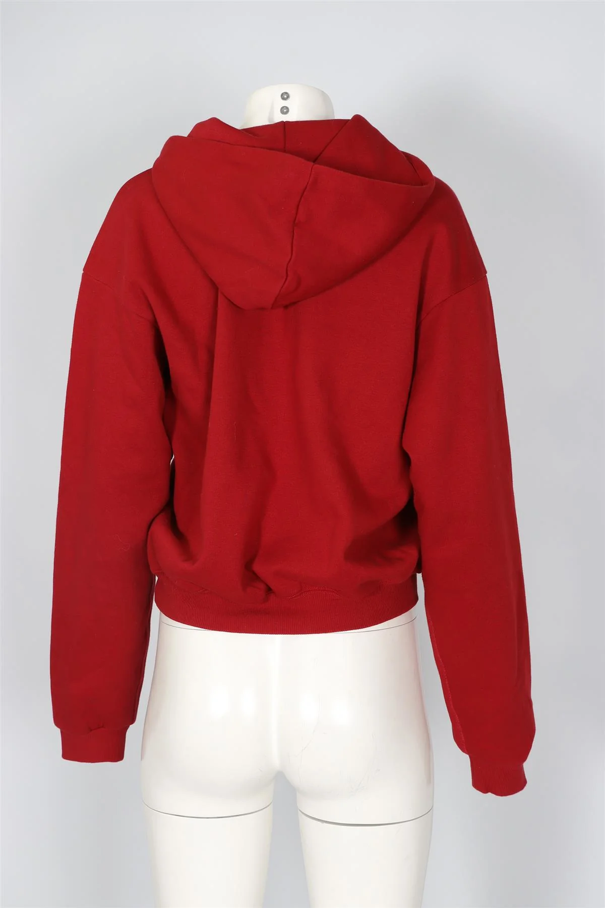 SKIMS RED COTTON HOODIE MEDIUM - Image 4