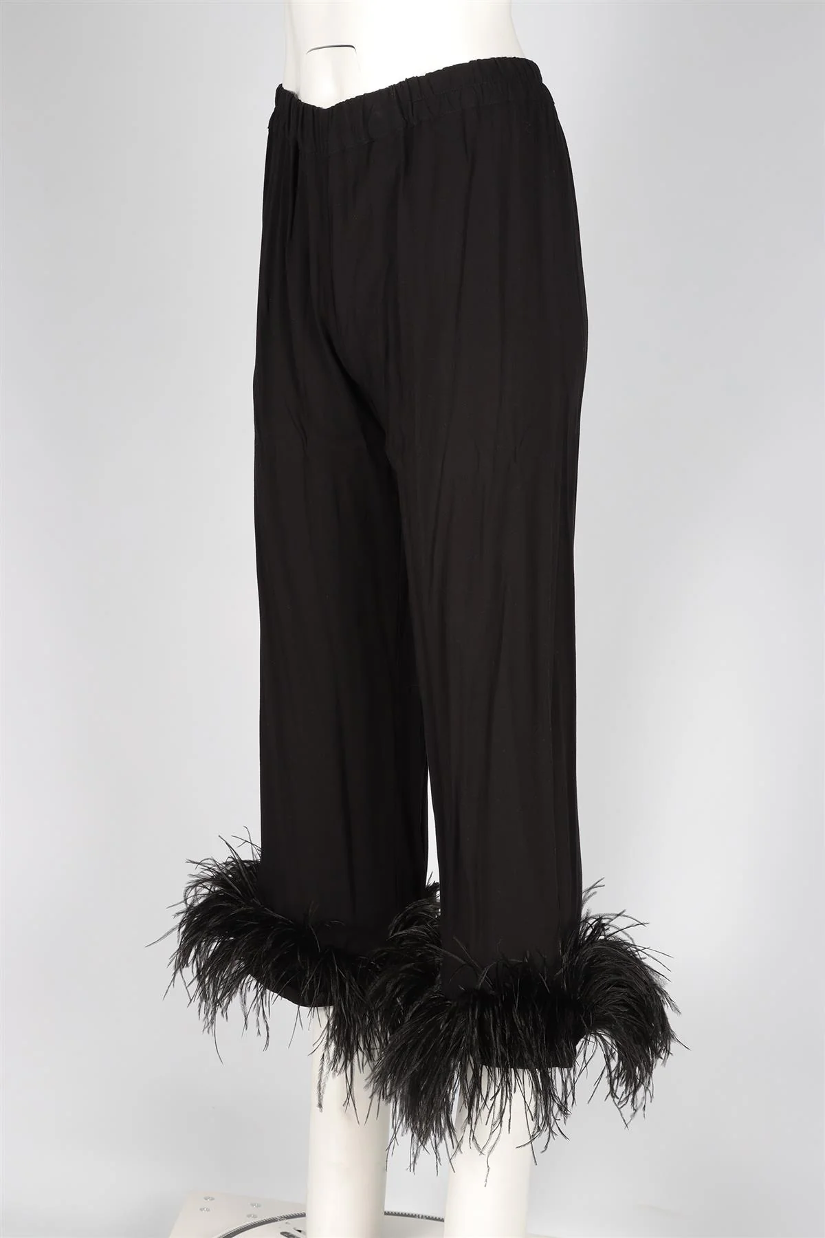SLEEPER BLACK RAYON WIDE LEG PANTS SMALL - Image 3