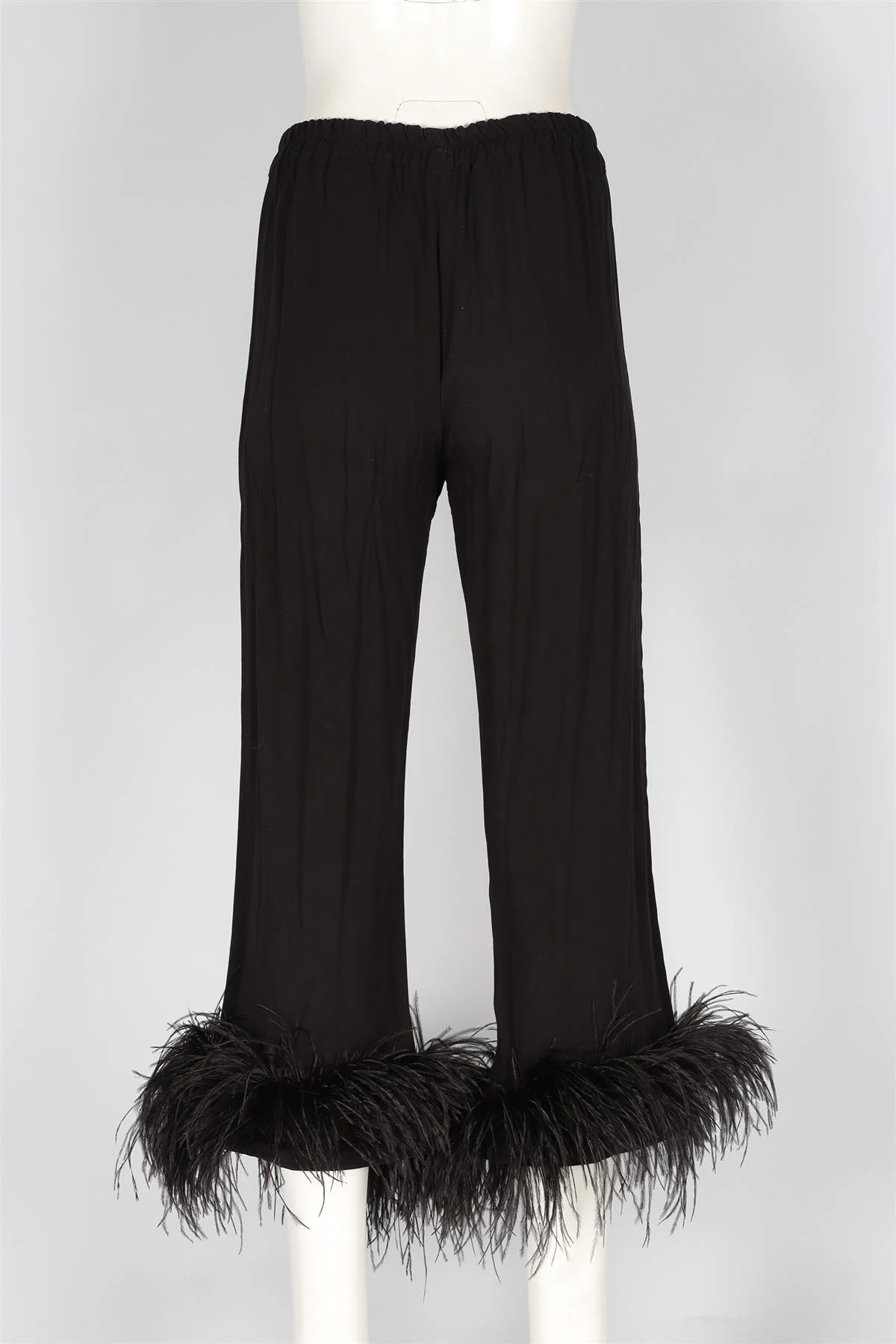 SLEEPER BLACK RAYON WIDE LEG PANTS SMALL - Image 4