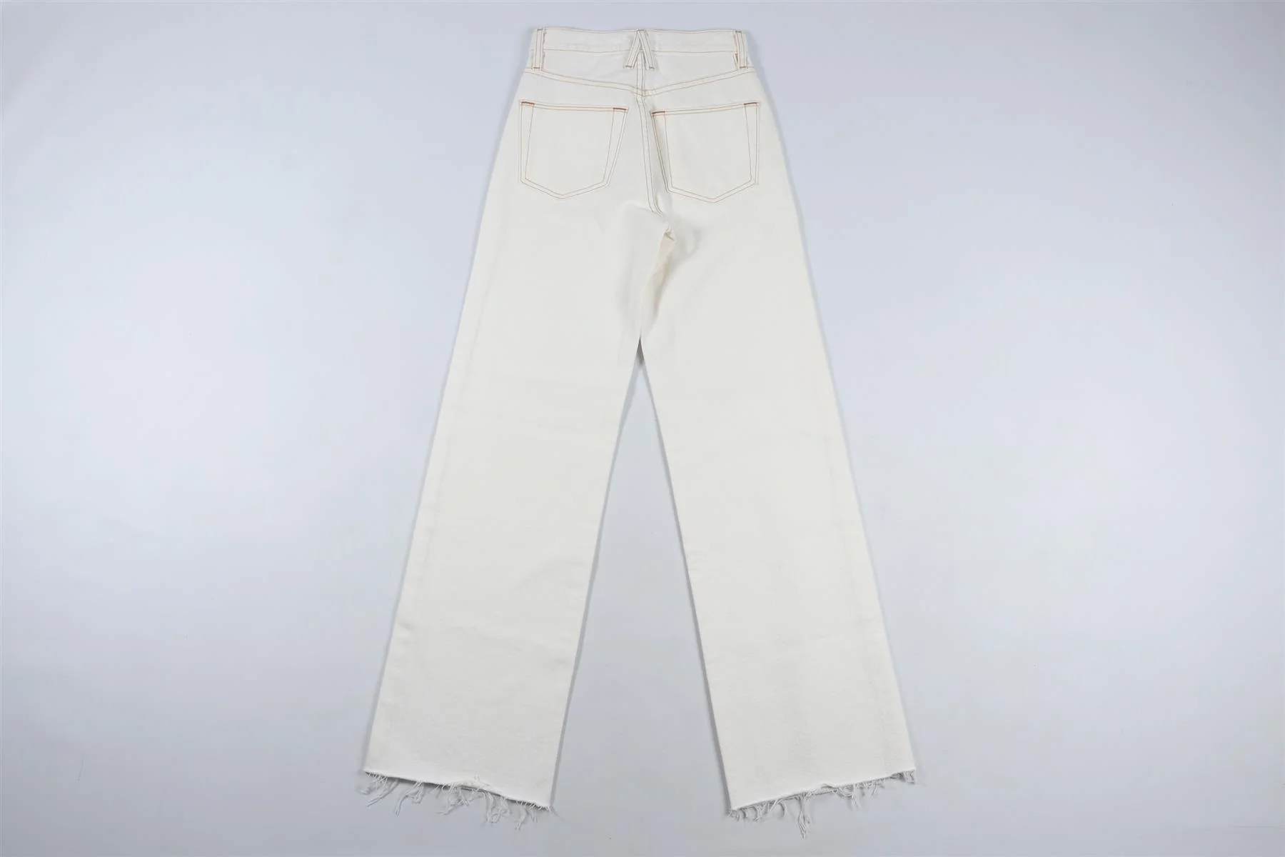 SLVRLAKE CREAM HIGH RISE WIDE LEG JEANS W23 UK 4 - Image 4