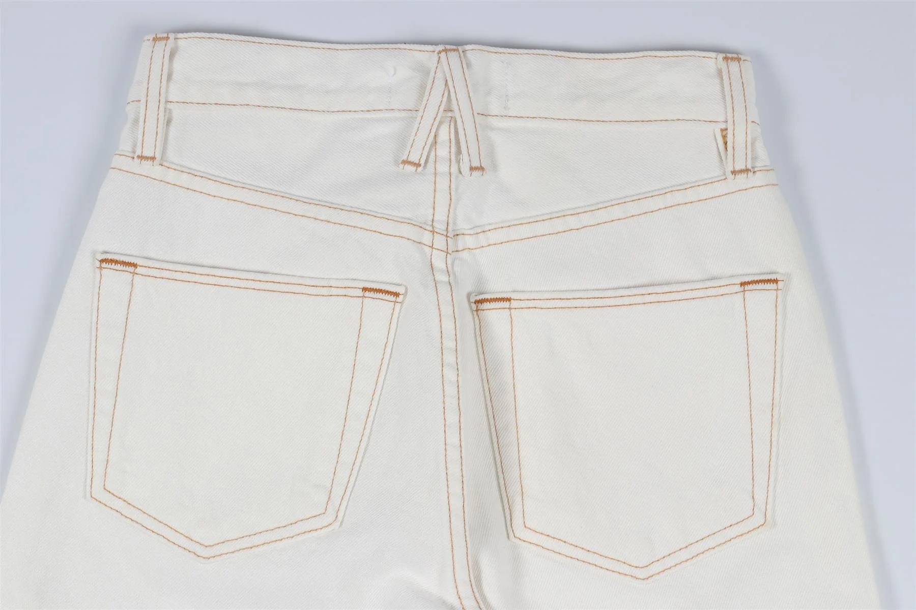 SLVRLAKE CREAM HIGH RISE WIDE LEG JEANS W23 UK 4 - Image 5