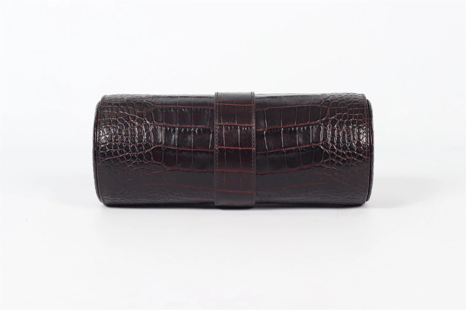 SMYTHSON OF BOND STREET CROC EFFECT LEATHER JEWELLERY CASE - Image 4