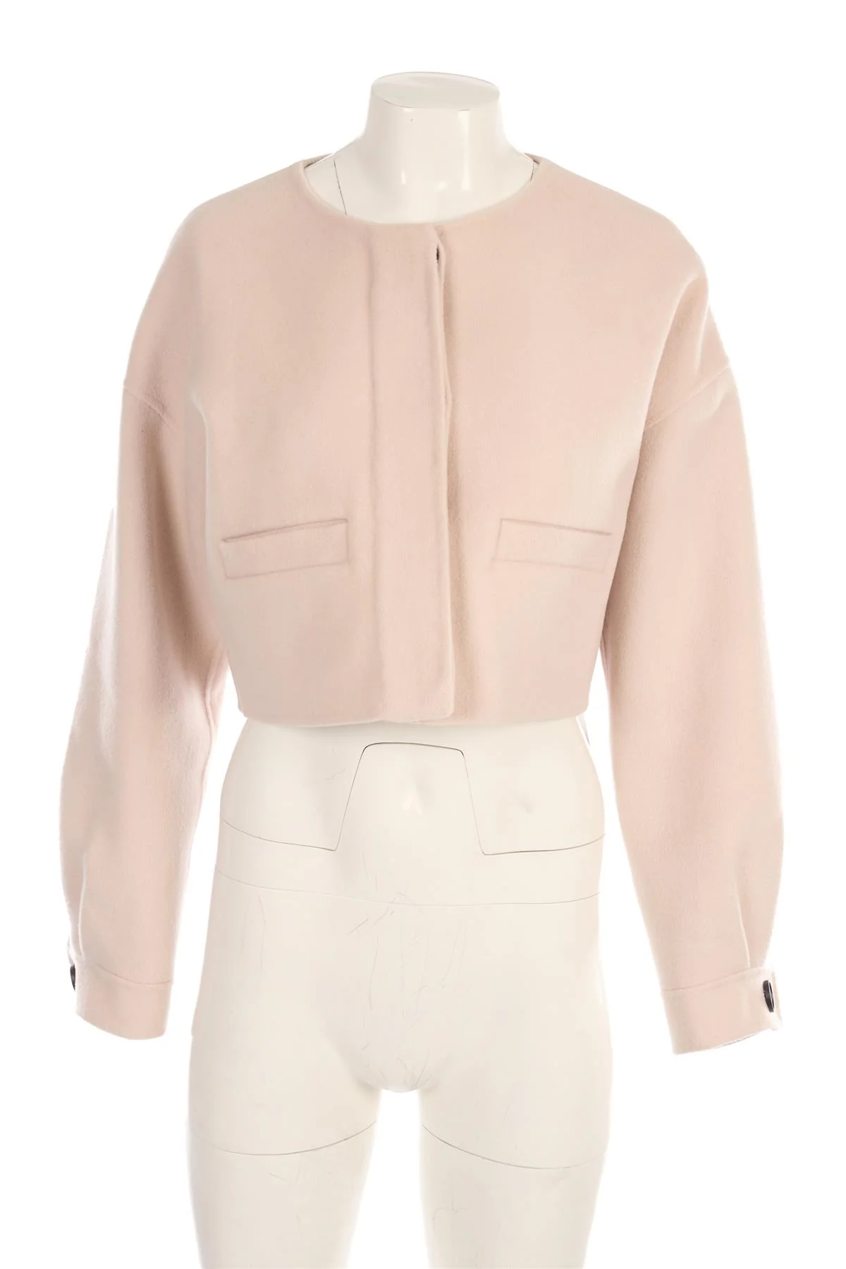 SOFT GOAT ECRU CASHMERE JACKET XSMALL - Image 2