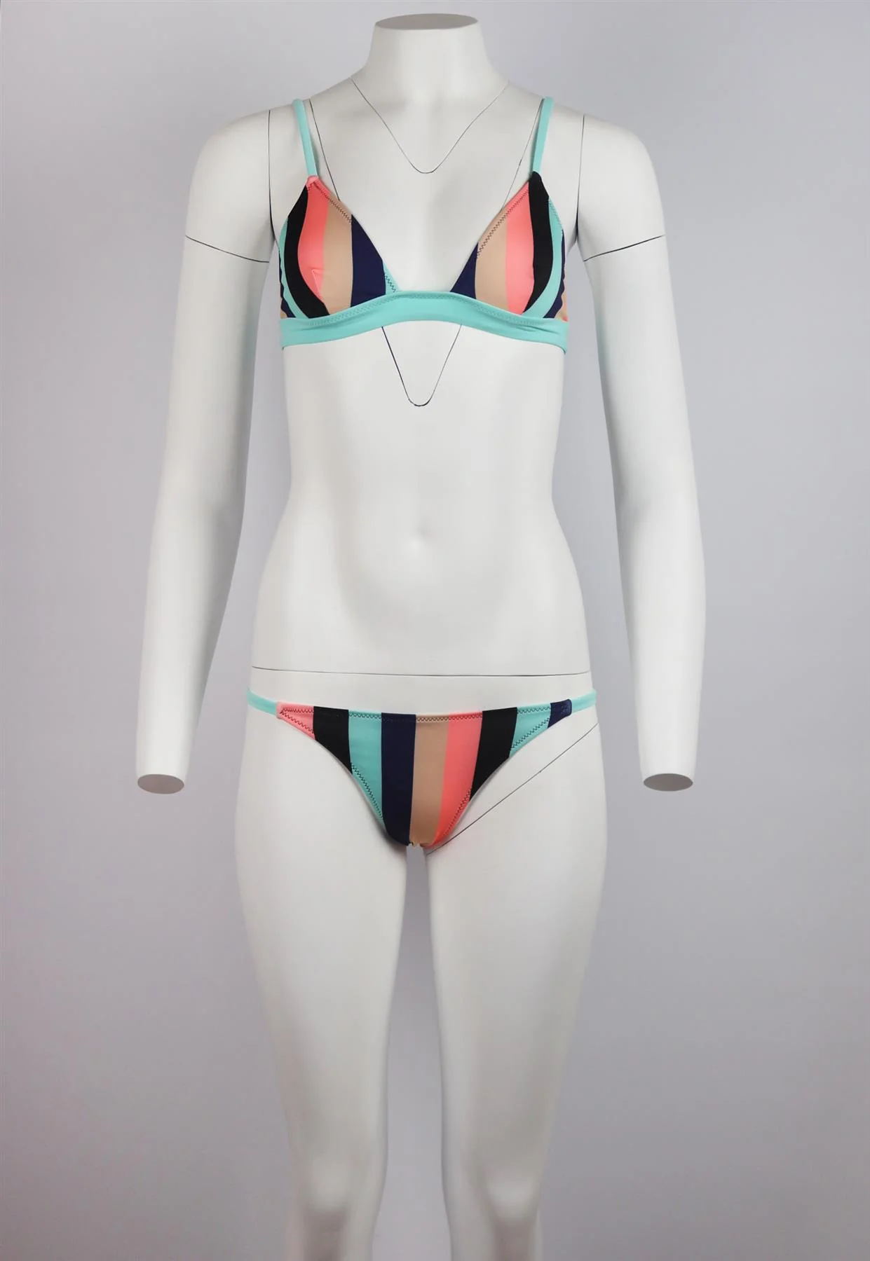 SOLID AND STRIPED MORGAN STRIPED TRIANGLE BIKINI SMALL - Image 2