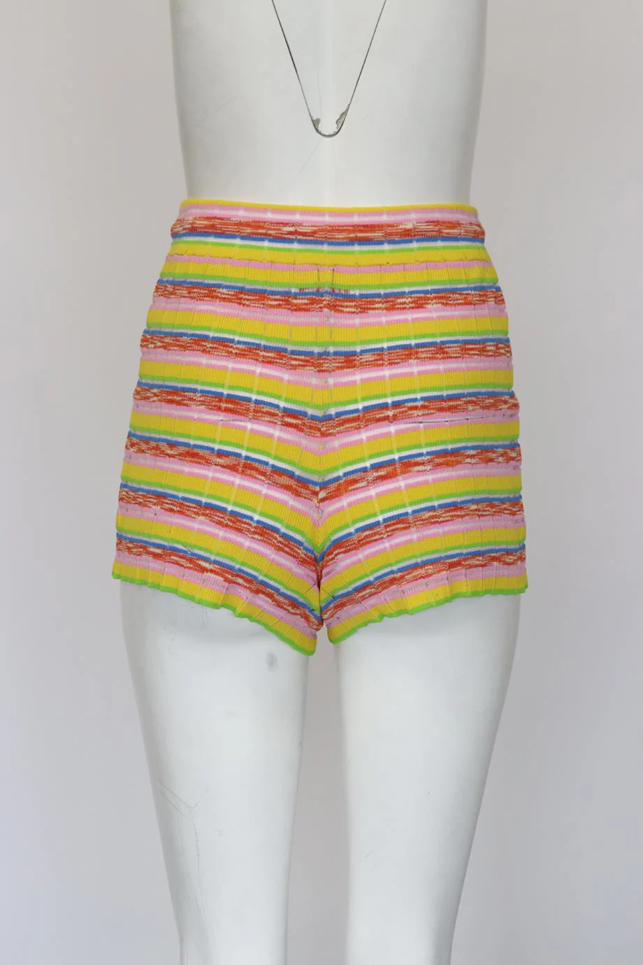 SOLID AND STRIPED STRIPED KNIT SHORTS XSMALL - Image 4