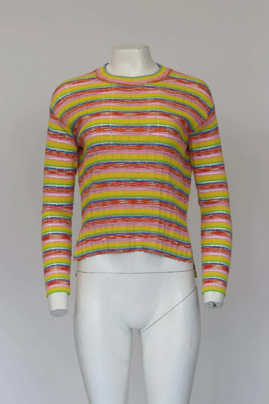 SOLID AND STRIPED STRIPED KNIT TOP XSMALL - Image 2