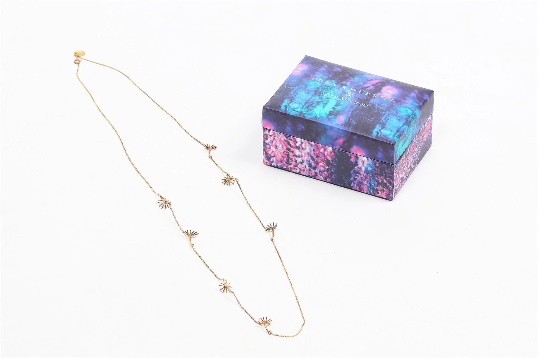 SOPHIA WEBSTER + ALEX MONROE DANDELION GOLD PLATED CHAIN NECKLACE - Image 6