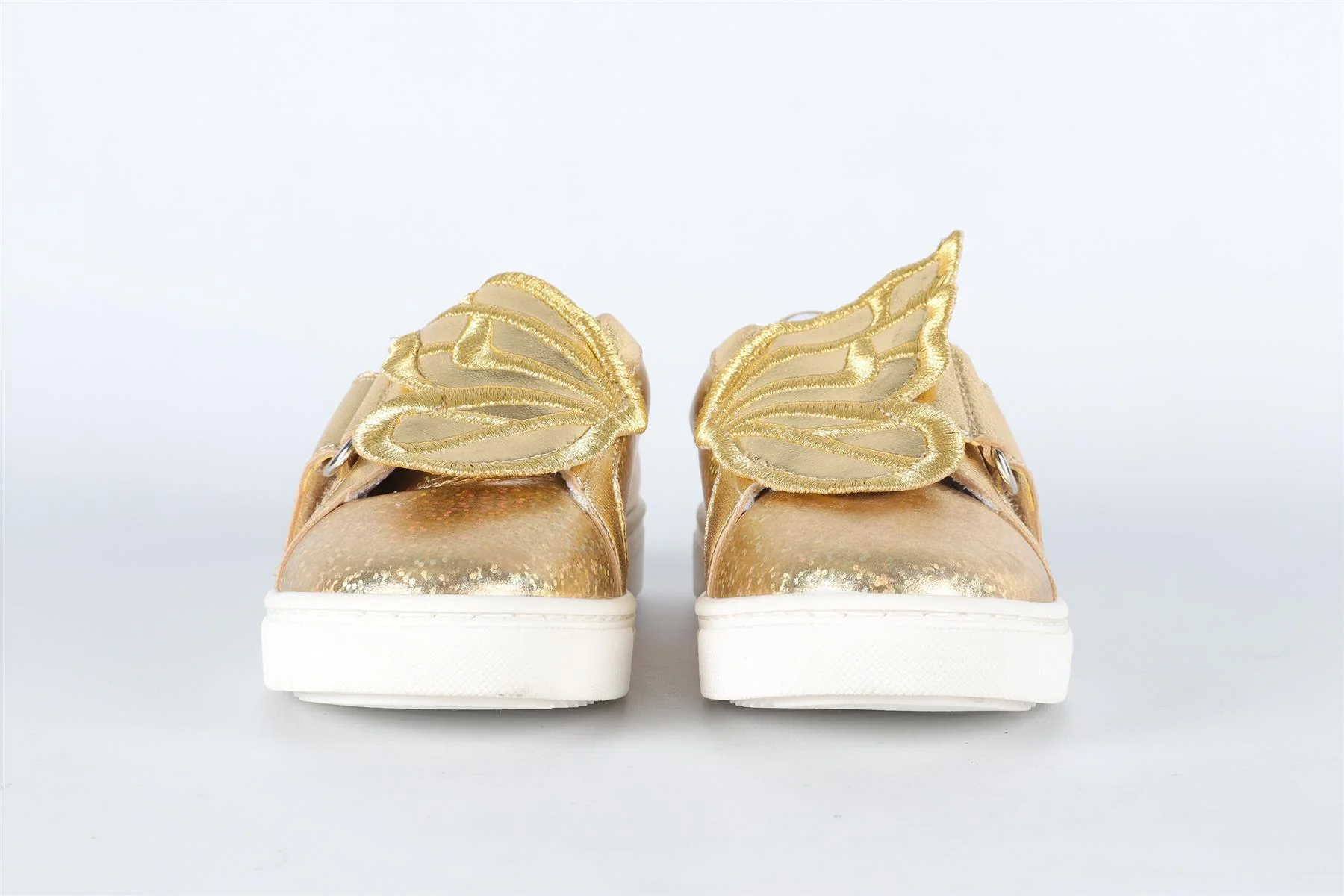 SOPHIA WEBSTER GOLD KIDS GIRLS LEATHER SNEAKERS EU 25 UK 8 US 9 - Image 3