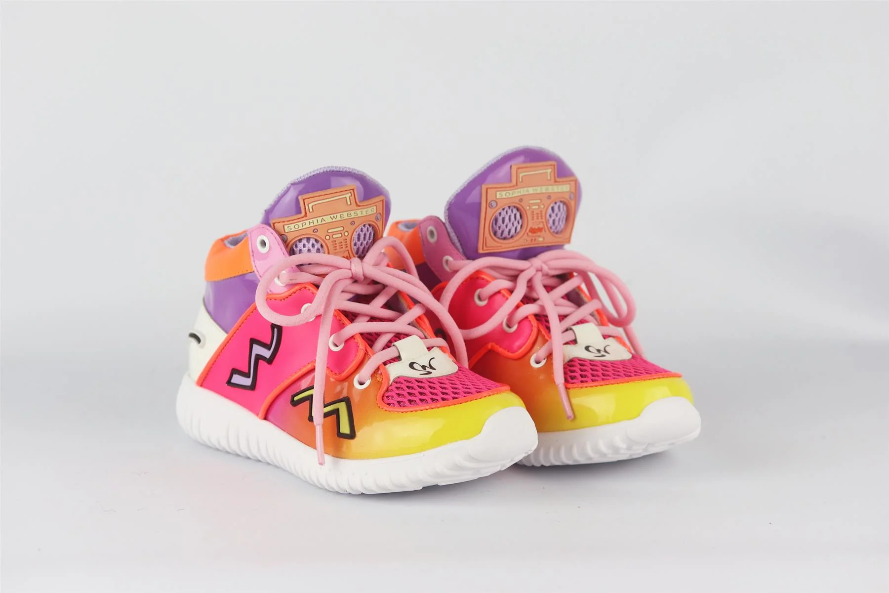 SOPHIA WEBSTER KIDS GIRLS BOOMBOX LEATHER SNEAKERS EU 31 UK 12 - Image 2