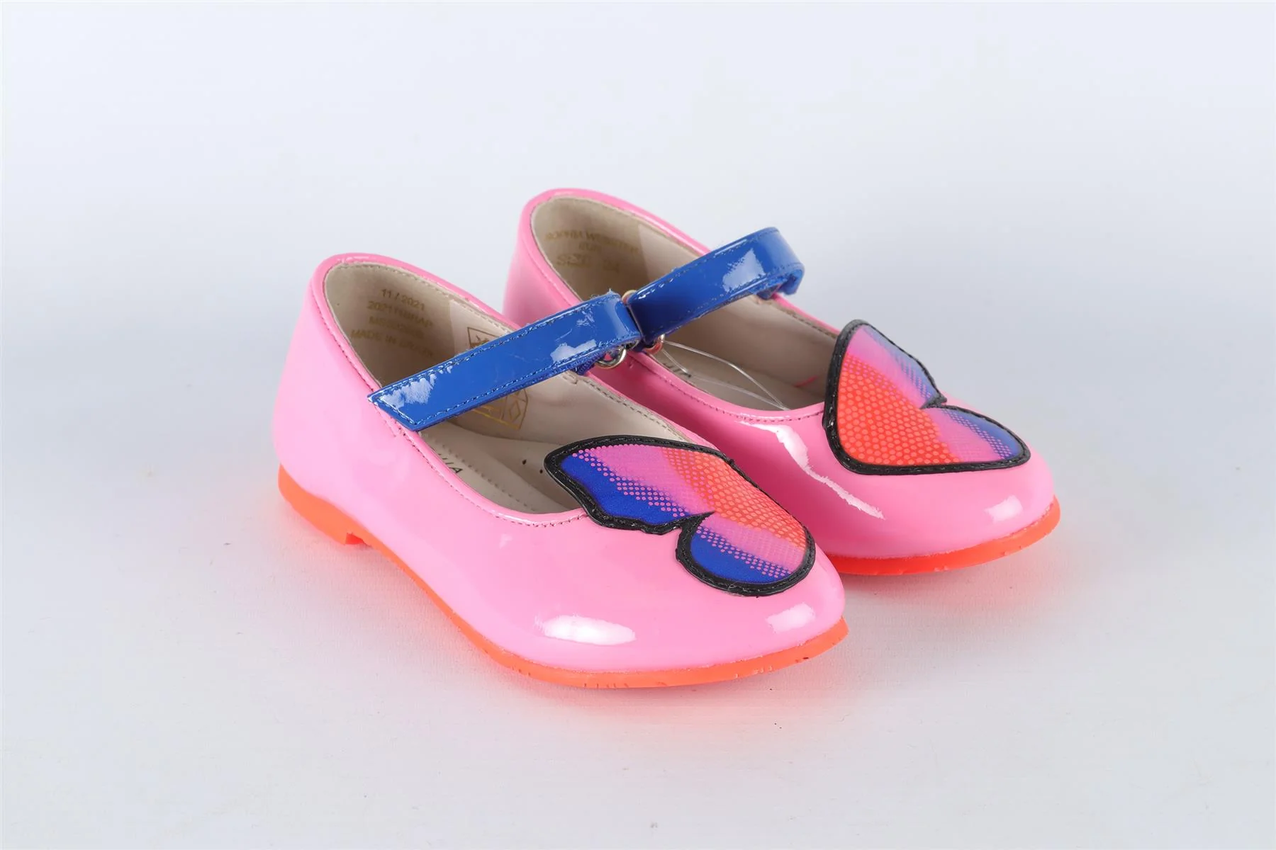 SOPHIA WEBSTER PINK KIDS GIRLS LEATHER SHOES EU 24 UK 7 US 8 - Image 2