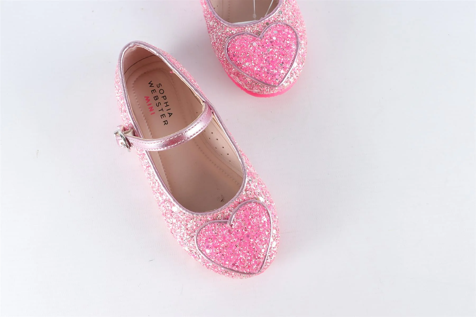 SOPHIA WEBSTER PINK KIDS GIRLS LEATHER SHOES EU 25 UK 8 US 9 - Image 4