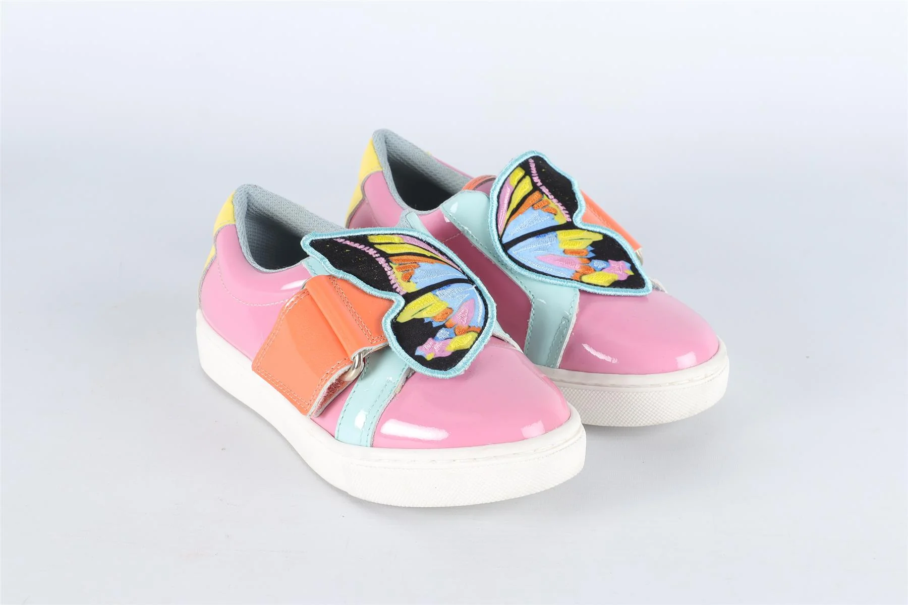 SOPHIA WEBSTER PINK KIDS GIRLS LEATHER SNEAKERS EU 26 UK 8.5 US 9.5 - Image 2