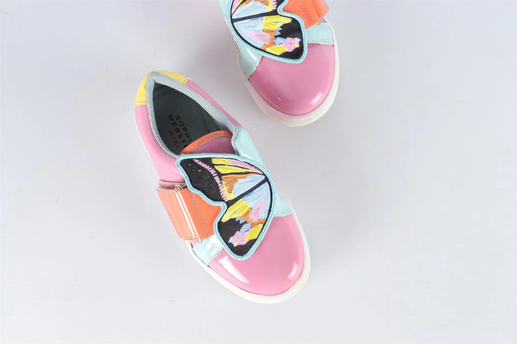 SOPHIA WEBSTER PINK KIDS GIRLS LEATHER SNEAKERS EU 26 UK 8.5 US 9.5 - Image 4