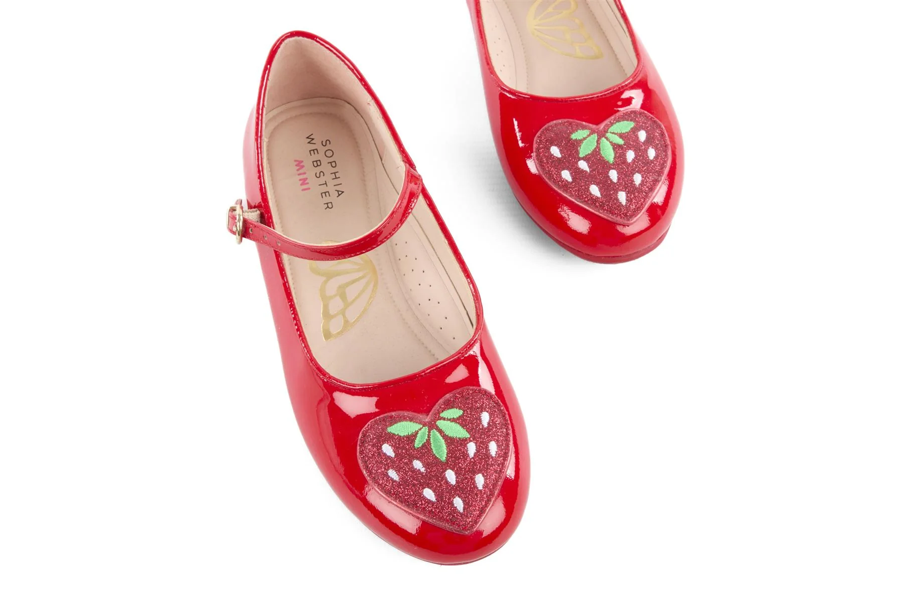 SOPHIA WEBSTER RED KIDS GIRLS BALLET FLATS EU 34 UK 2 US 3 - Image 4