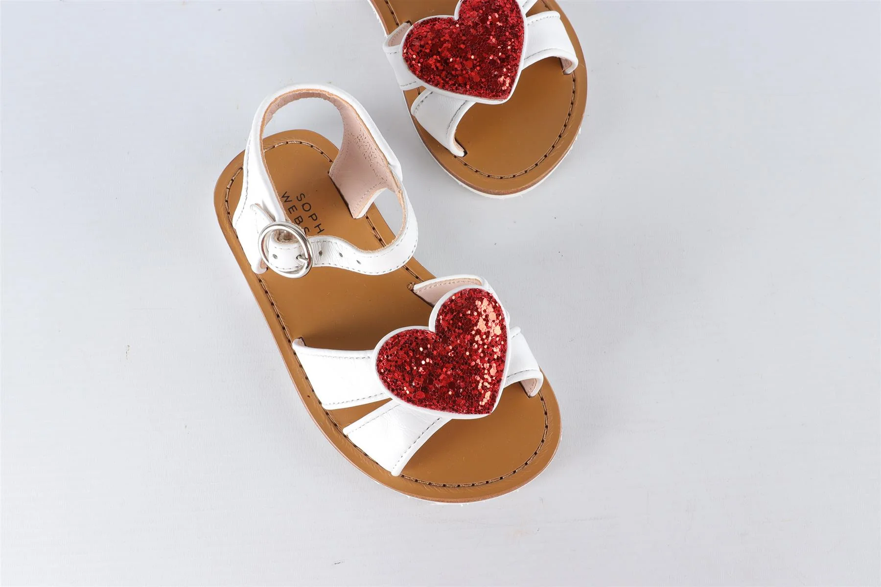 SOPHIA WEBSTER WHITE KIDS GIRLS LEATHER SANDALS EU 25 UK 8 US 9 - Image 4