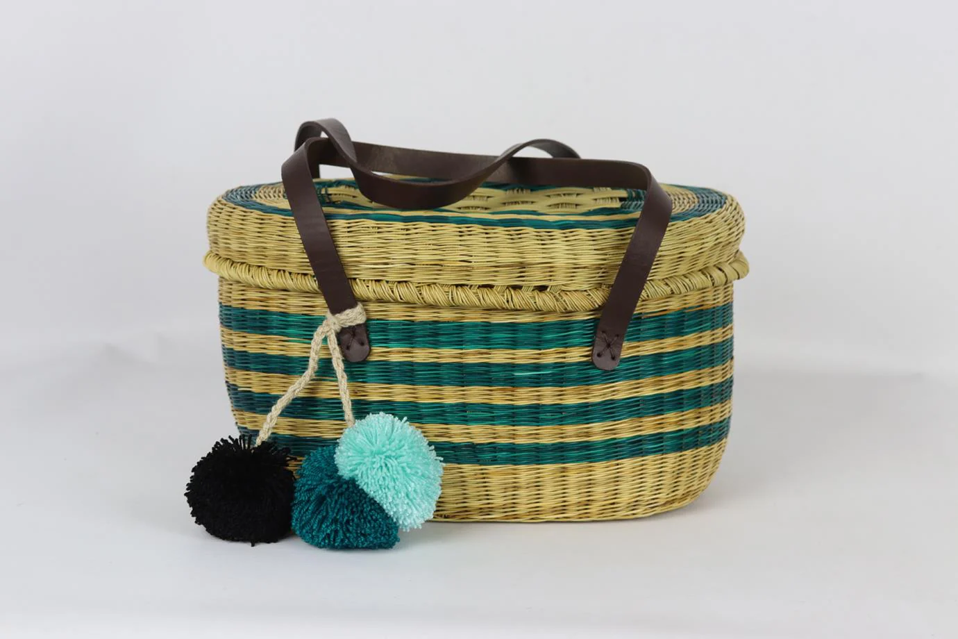 SOPHIE ANDERSON STRIPED RAFFIA SHOULDER BAG - Image 2