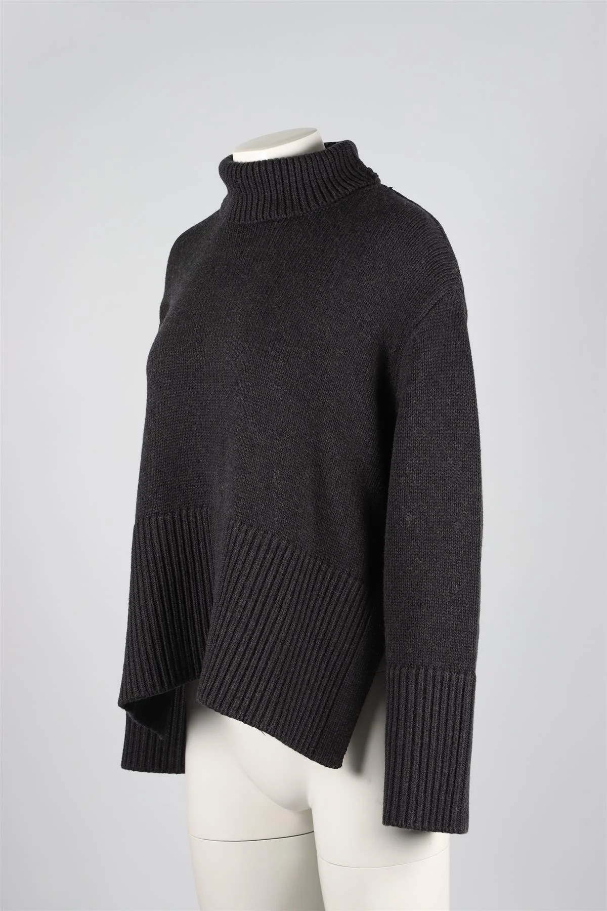 SOPHIE RUE GREY WOOL BLEND TURTLENECK SWEATER XSMALL - Image 3