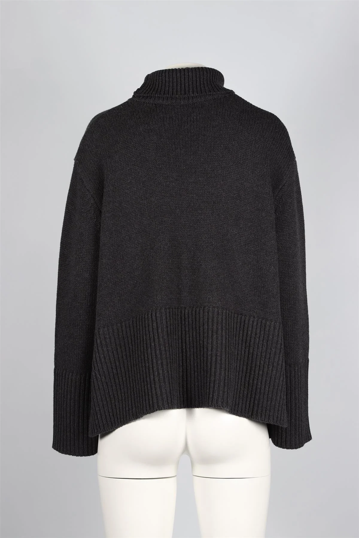 SOPHIE RUE GREY WOOL BLEND TURTLENECK SWEATER XSMALL - Image 4