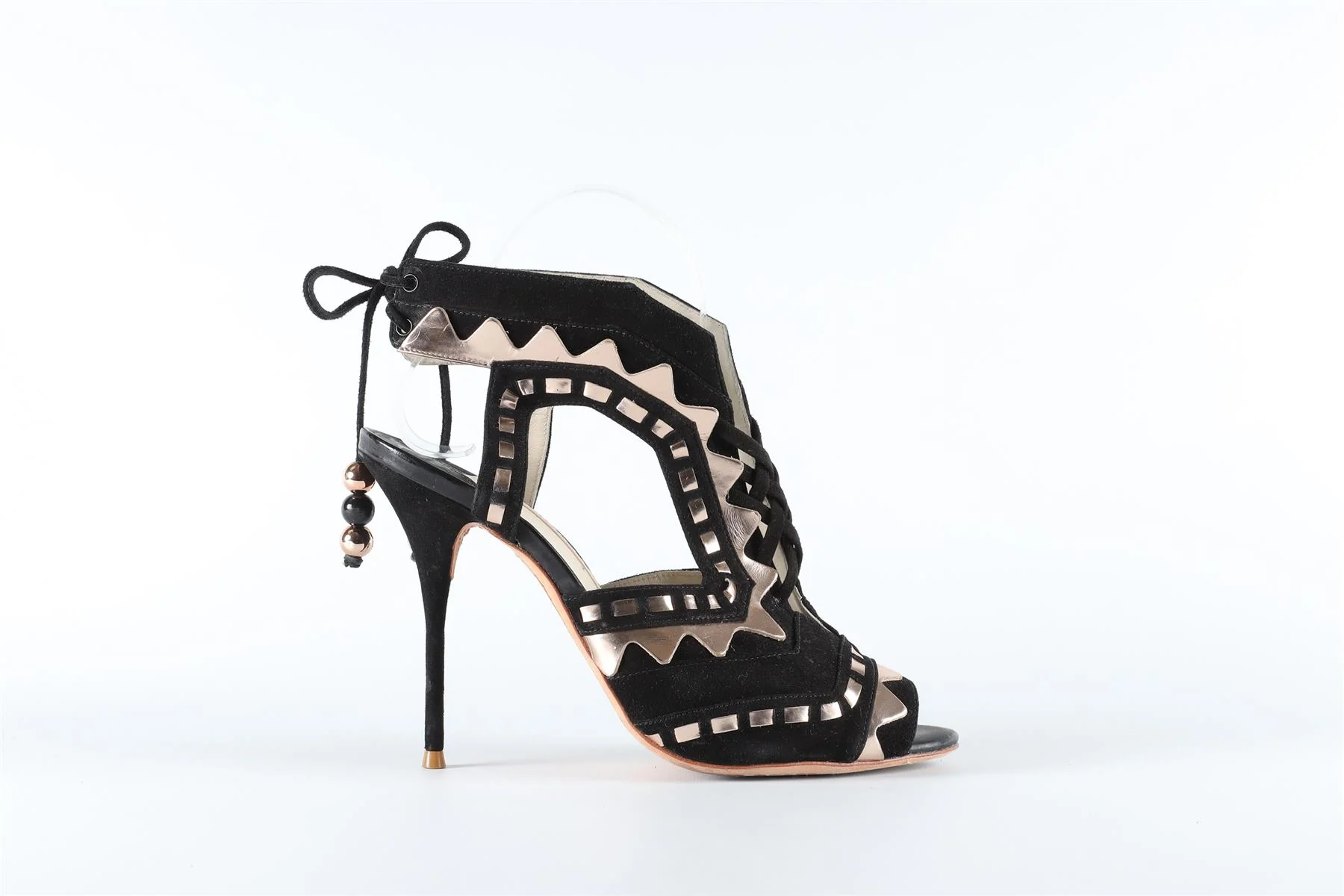 SOPHIE WEBSTER BLACK SUEDE BLACK SANDALS EU 39 UK 6 US 9 - Image 2