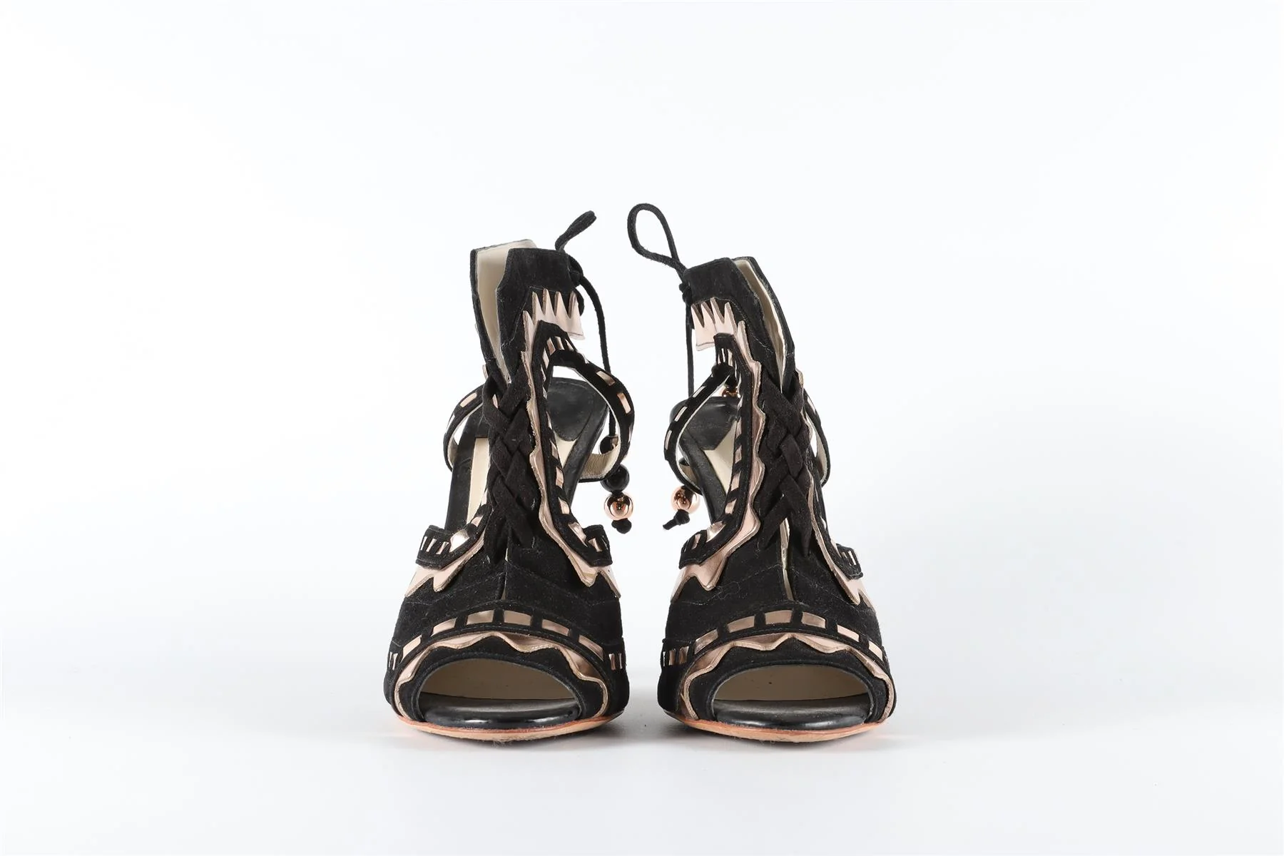 SOPHIE WEBSTER BLACK SUEDE BLACK SANDALS EU 39 UK 6 US 9 - Image 3