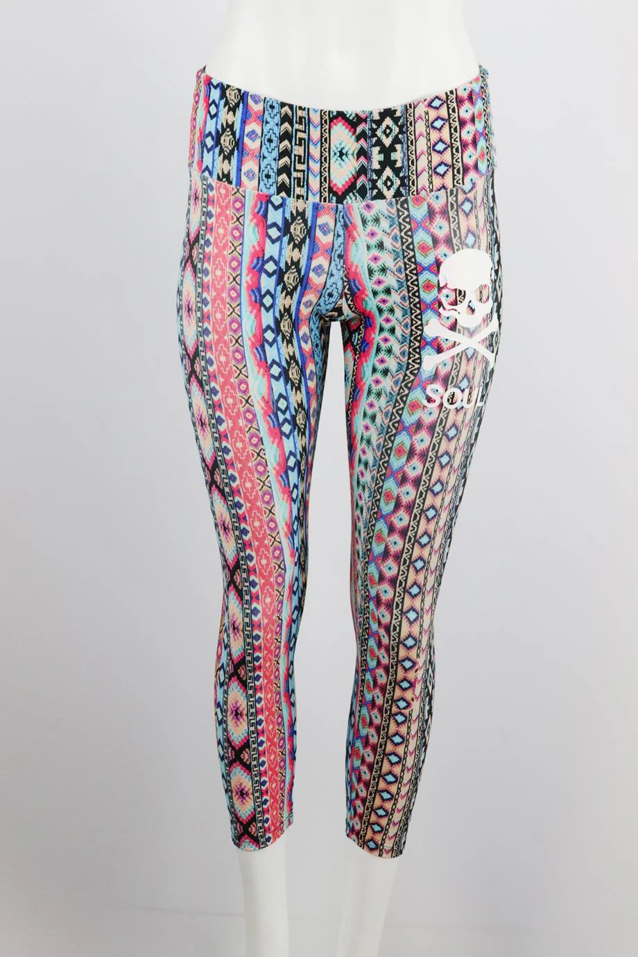 SOULCYCLE CROPPED PRINTED STRETCH LEGGINGS MEDIUM/LARGE - Image 2