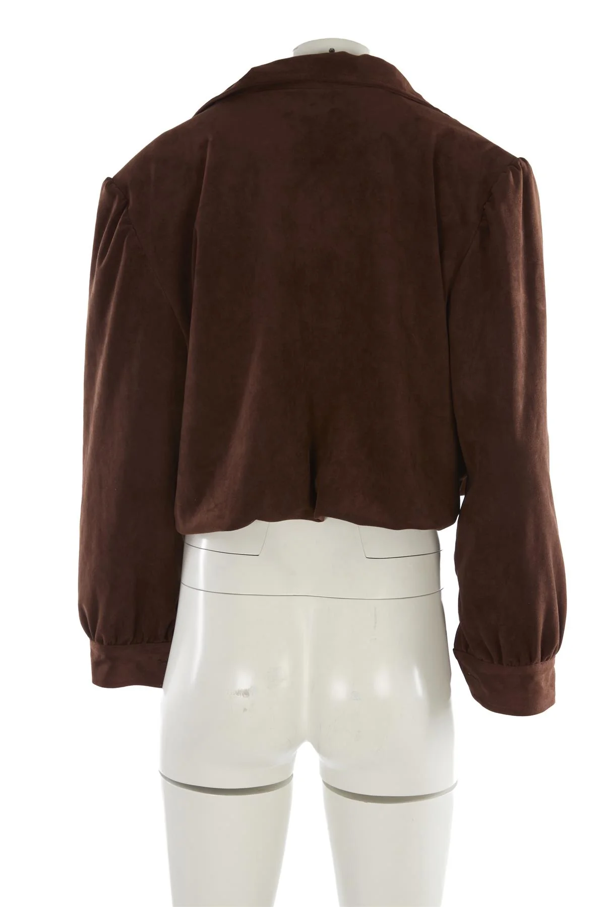 SOURCE UNKNOWN BROWN FAUX SUEDE JACKET SMALL/MEDIUM - Image 4