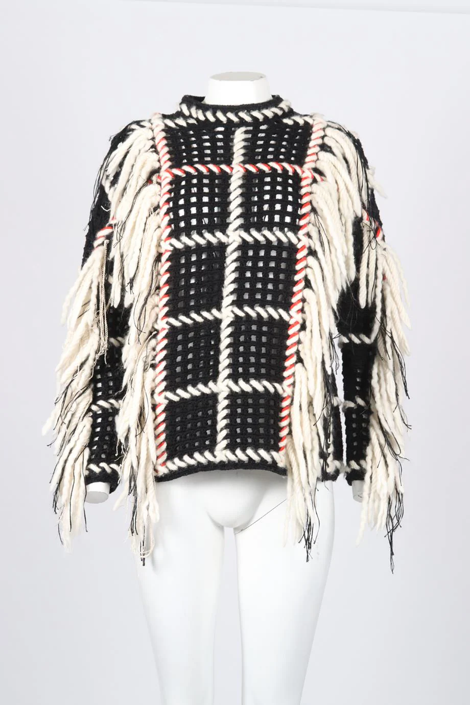 SPENCER VLADIMIR FRINGED WOOL SWEATER ONE SIZE - Image 2