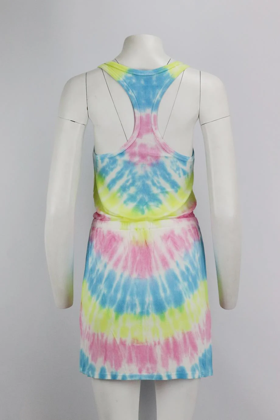 SPIRITUAL GANGSTER TIE DYED RIBBED KNIT MINI DRESS SMALL - Image 4