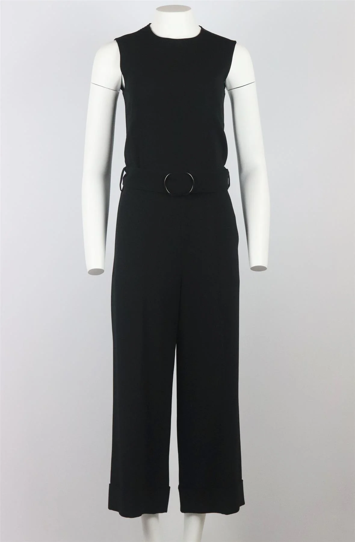 SPORTMAX CROPPED BELTED CREPE JUMPSUIT IT 38 UK 6 - Image 2