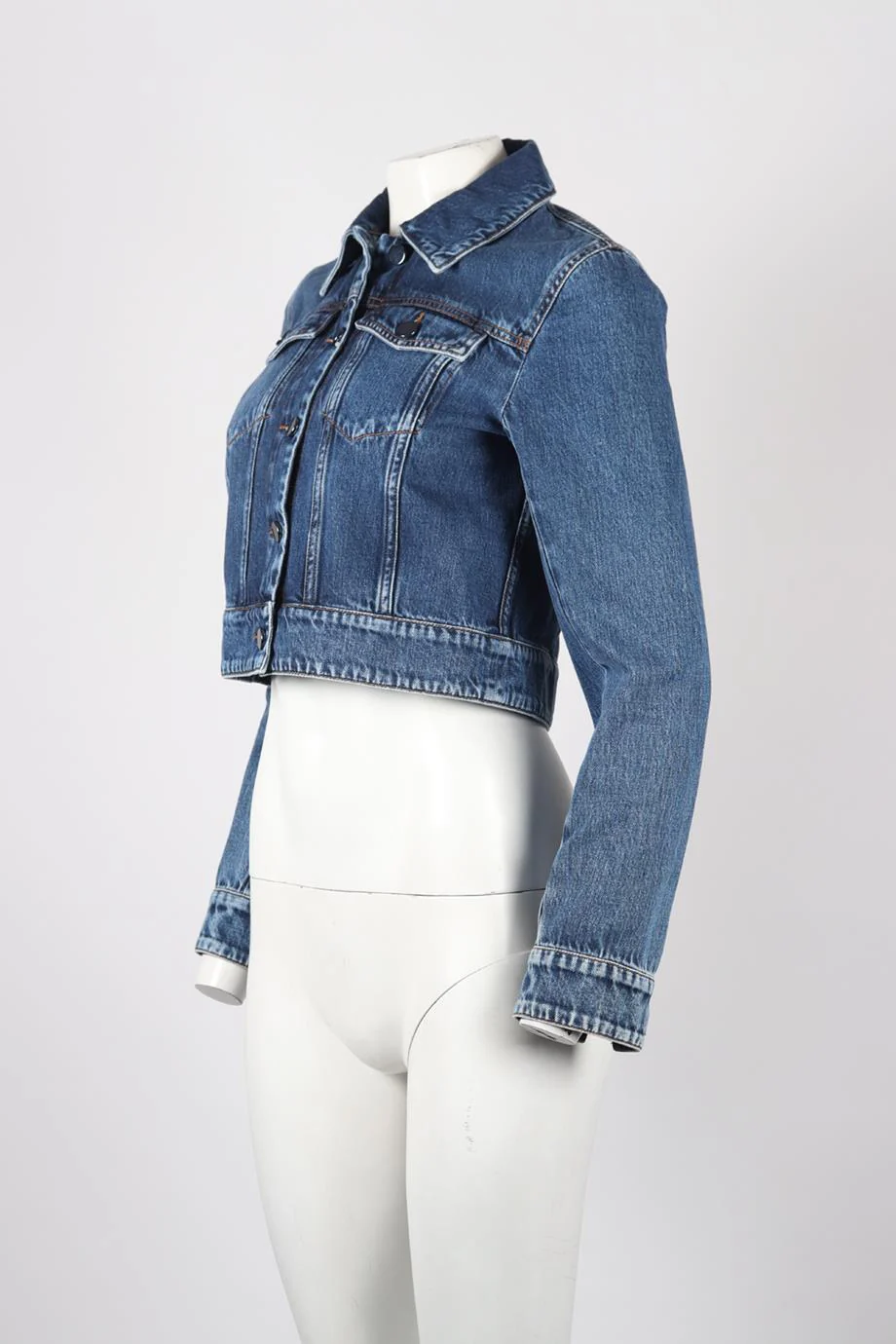 SPORTMAX CROPPED DENIM JACKET UK 8 - Image 3