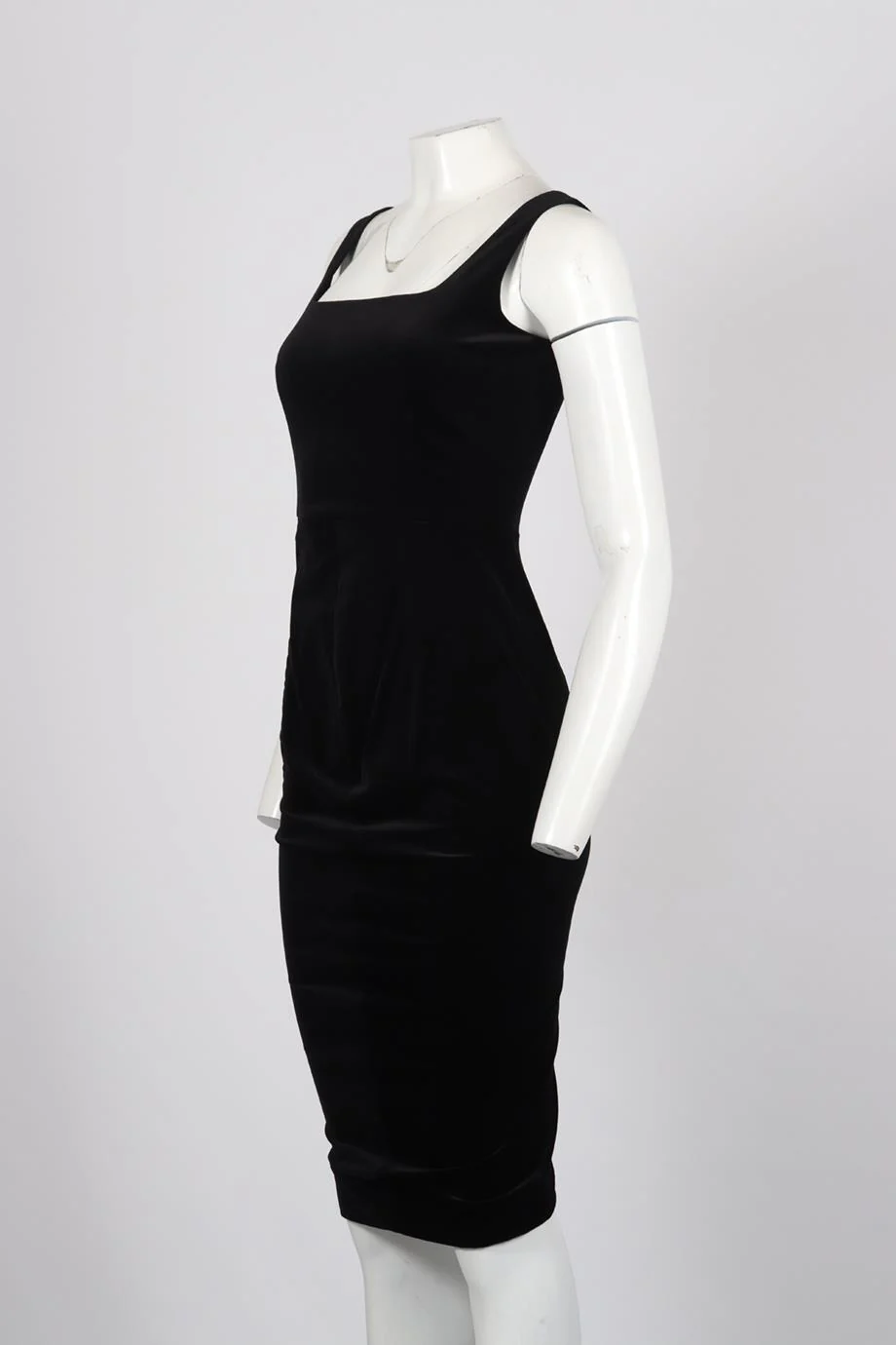 SPORTMAX VELVET MIDI DRESS UK 8 - Image 3