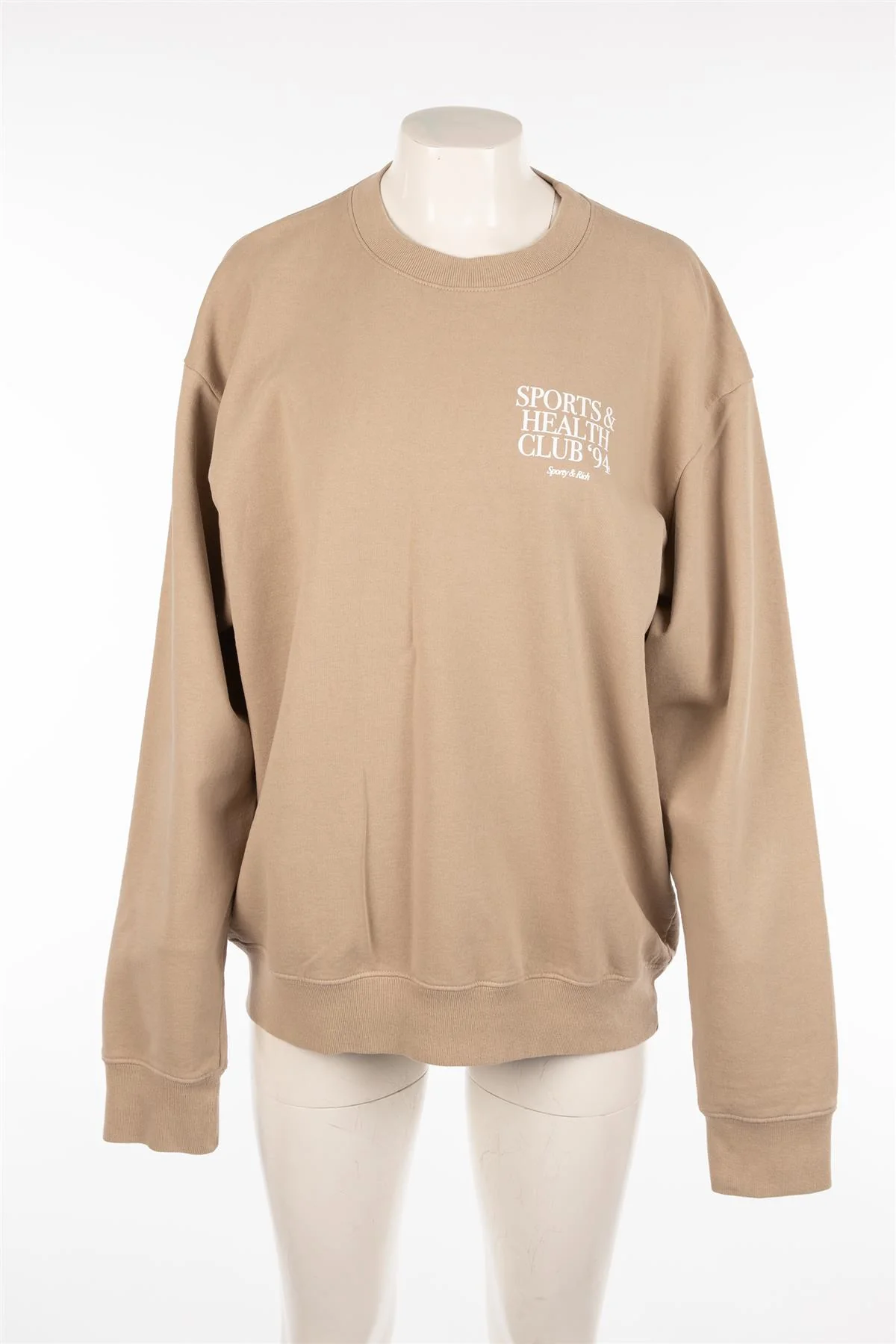 SPORTY & RICH BEIGE COTTON SWEATSHIRT MEDIUM - Image 2