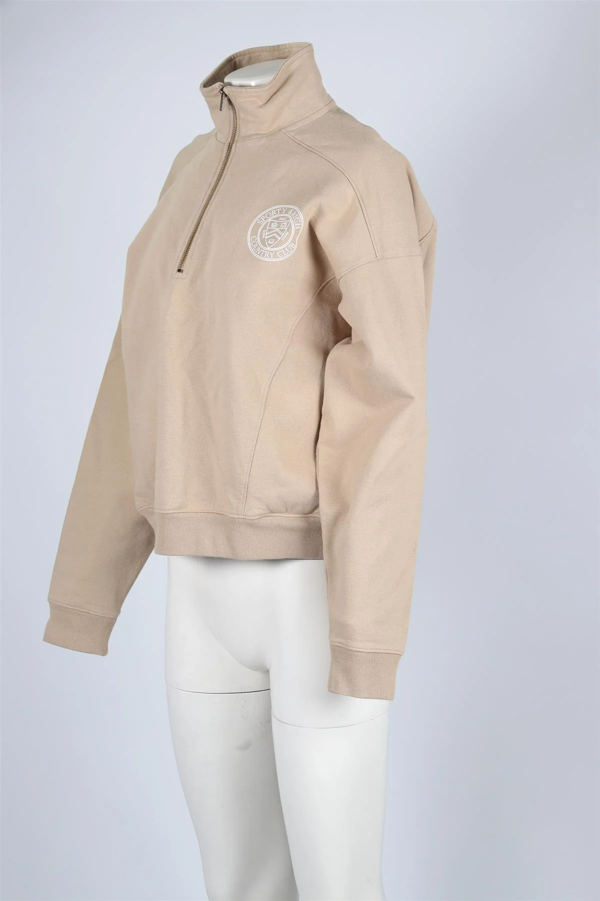 SPORTY & RICH BEIGE COTTON SWEATSHIRT MEDIUM - Image 3