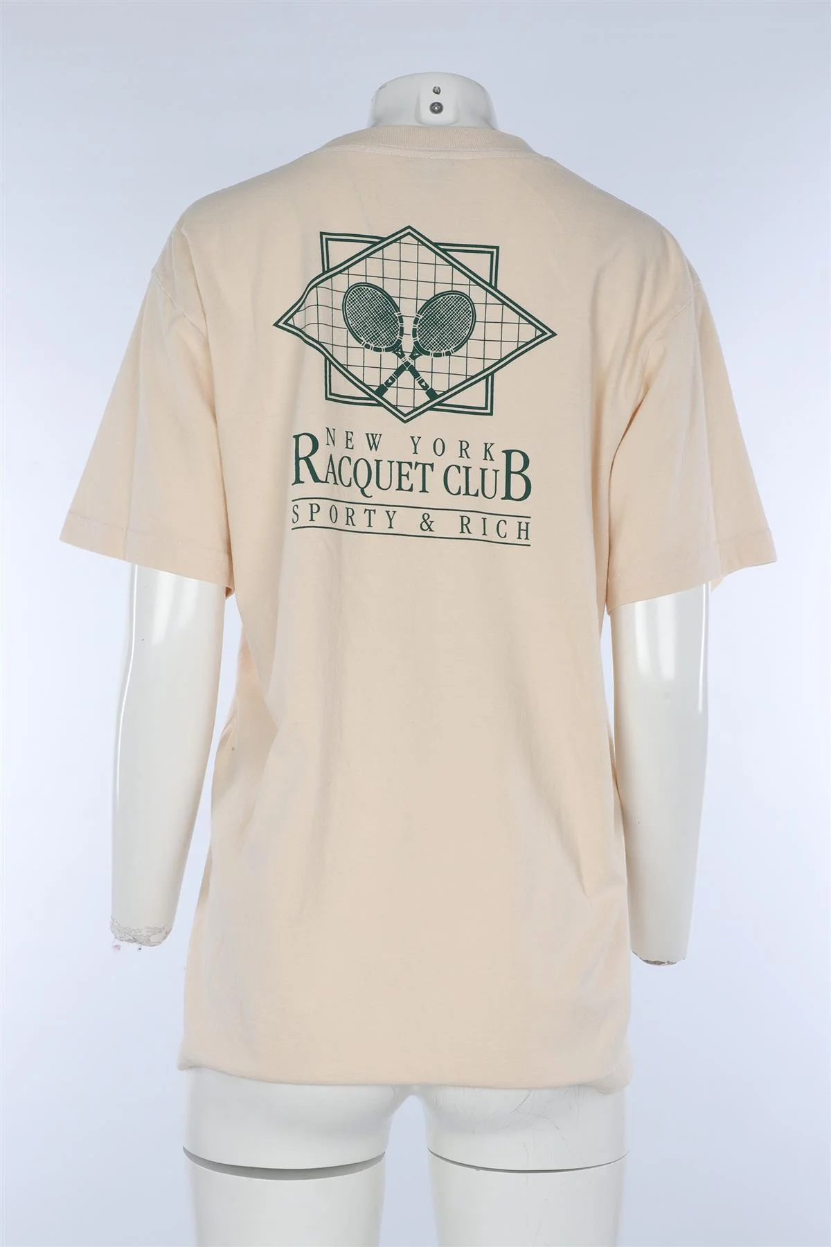 SPORTY & RICH BEIGE COTTON T-SHIRT MEDIUM - Image 4
