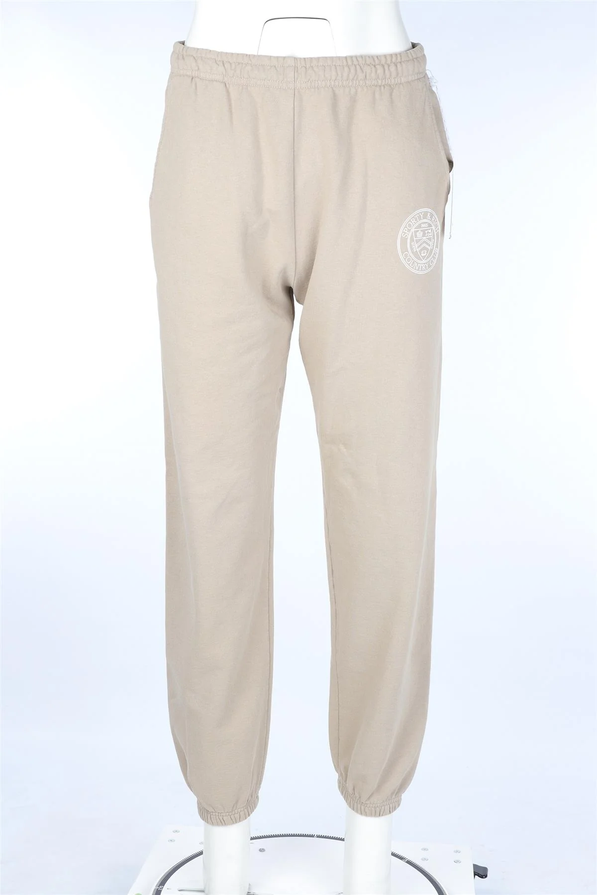 SPORTY & RICH BEIGE COTTON TRACK PANTS LARGE - Image 2