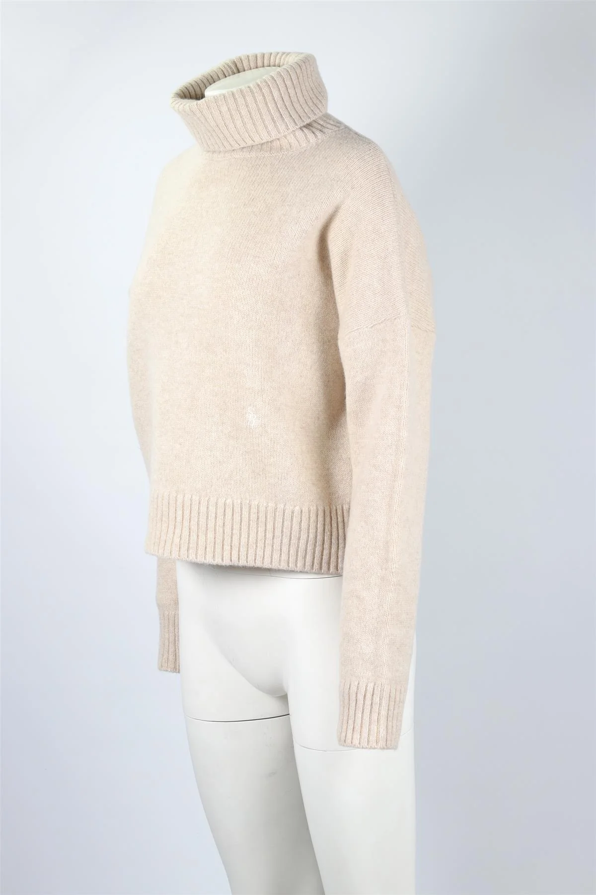 SPORTY & RICH BEIGE WOOL SWEATER MEDIUM - Image 3