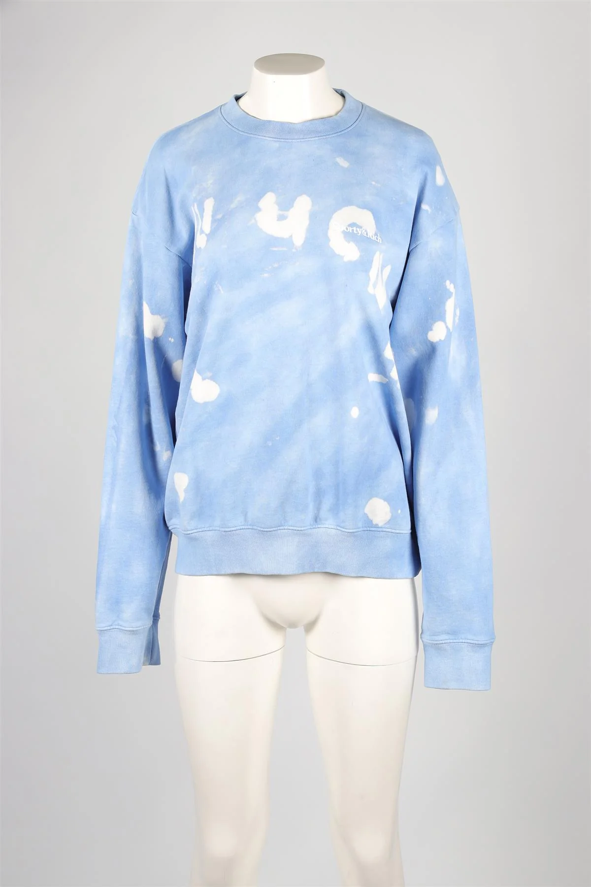 SPORTY & RICH BLUE COTTON SWEATSHIRT MEDIUM - Image 2