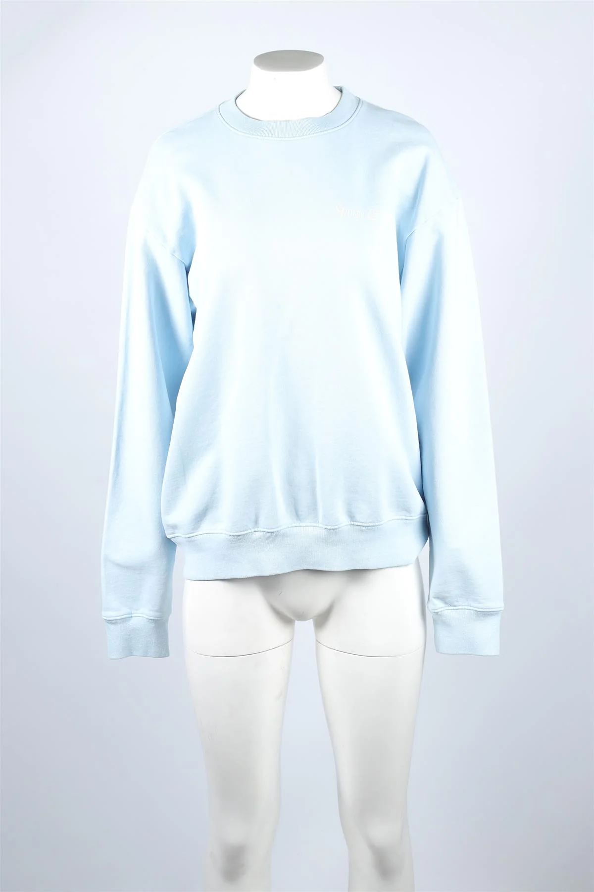 SPORTY & RICH BLUE COTTON SWEATSHIRT MEDIUM - Image 2