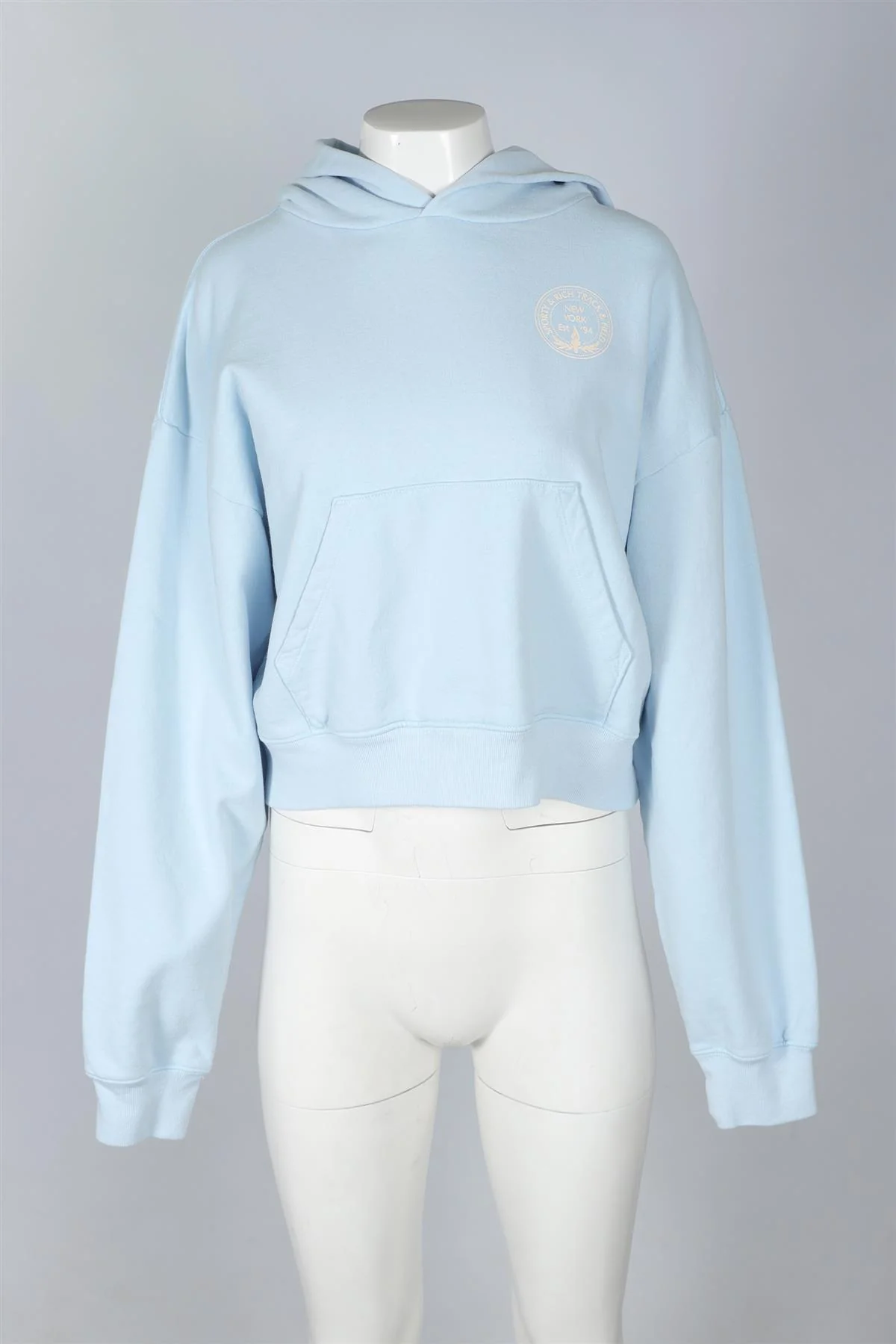 SPORTY & RICH BLUE COTTON SWEATSHIRT MEDIUM - Image 2