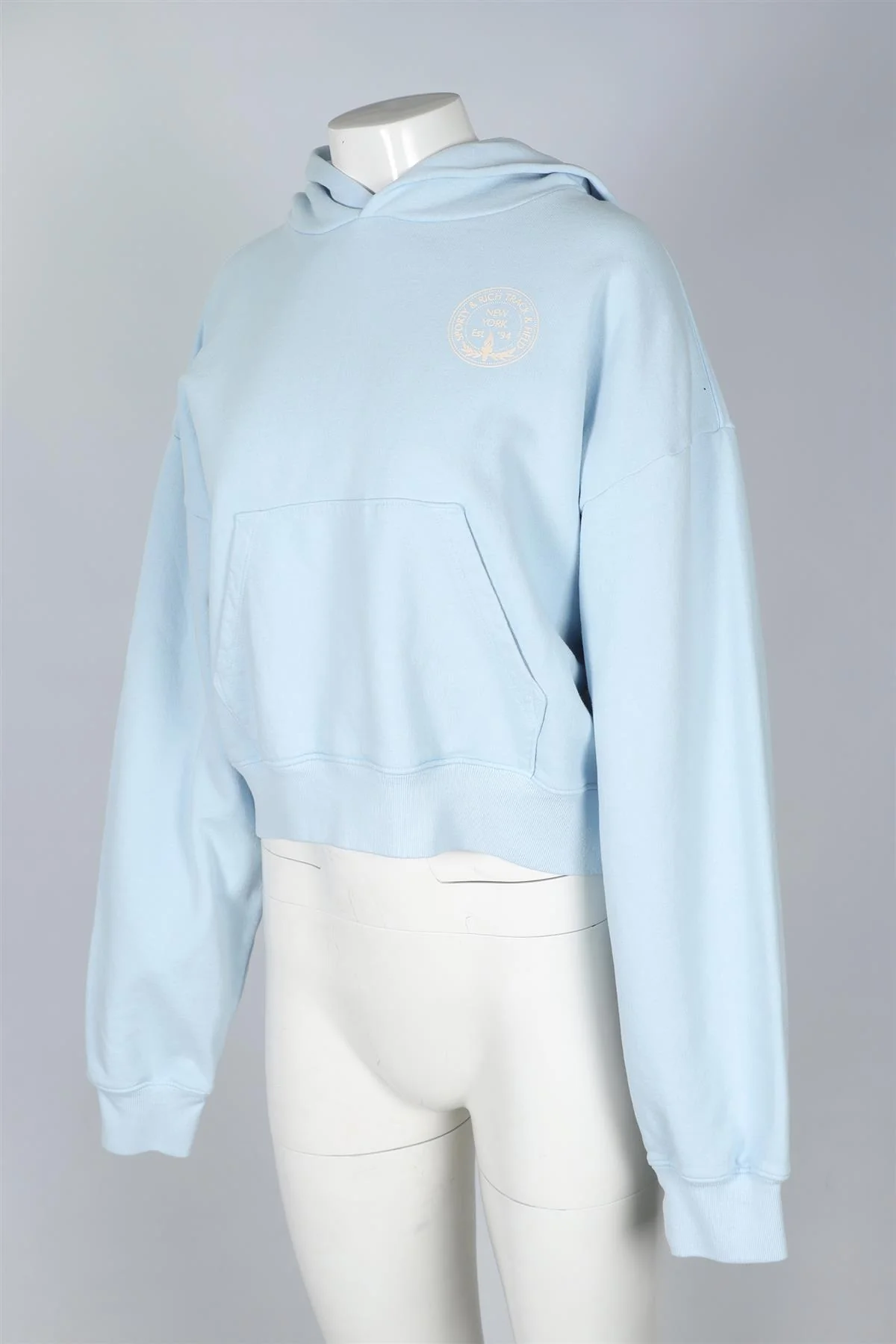 SPORTY & RICH BLUE COTTON SWEATSHIRT MEDIUM - Image 3