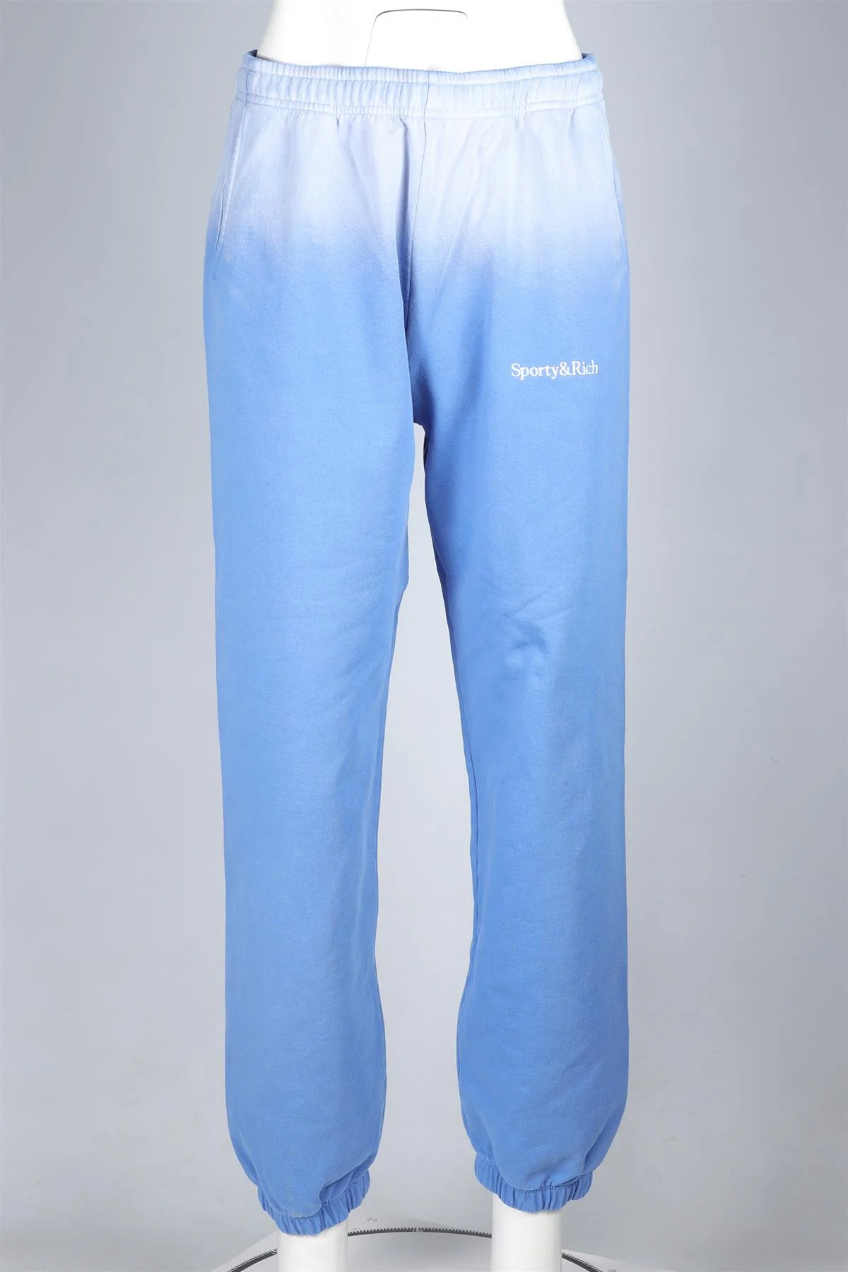 SPORTY & RICH BLUE COTTON TRACK PANTS LARGE - Image 2