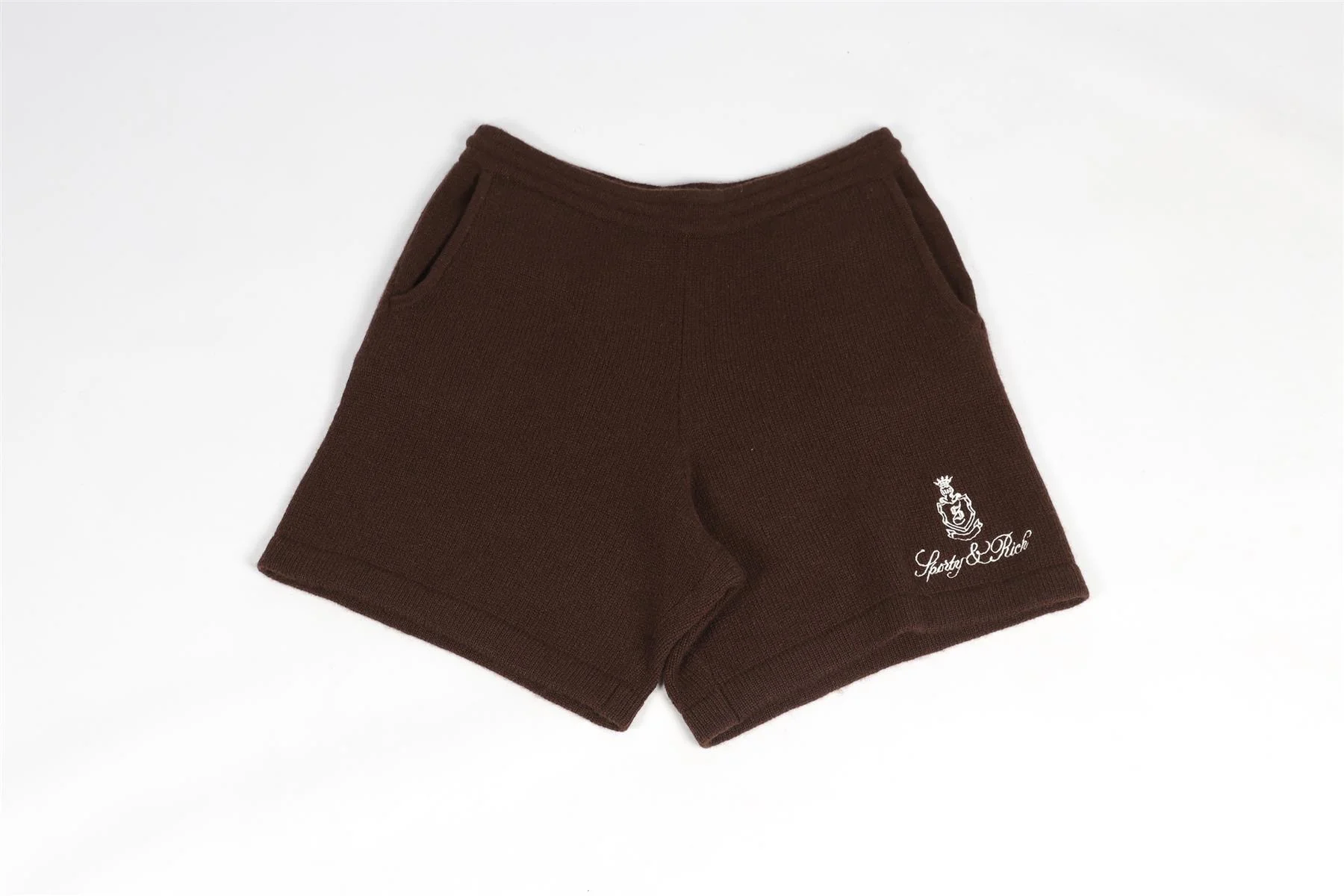 SPORTY & RICH BROWN CASHMERE SHORTS MEDIUM - Image 2