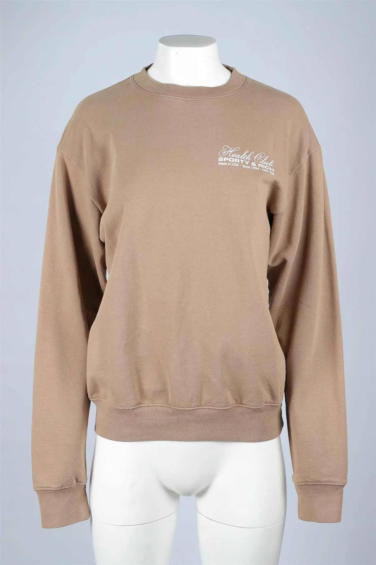 SPORTY & RICH BROWN COTTON SWEATSHIRT XSMALL - Image 2