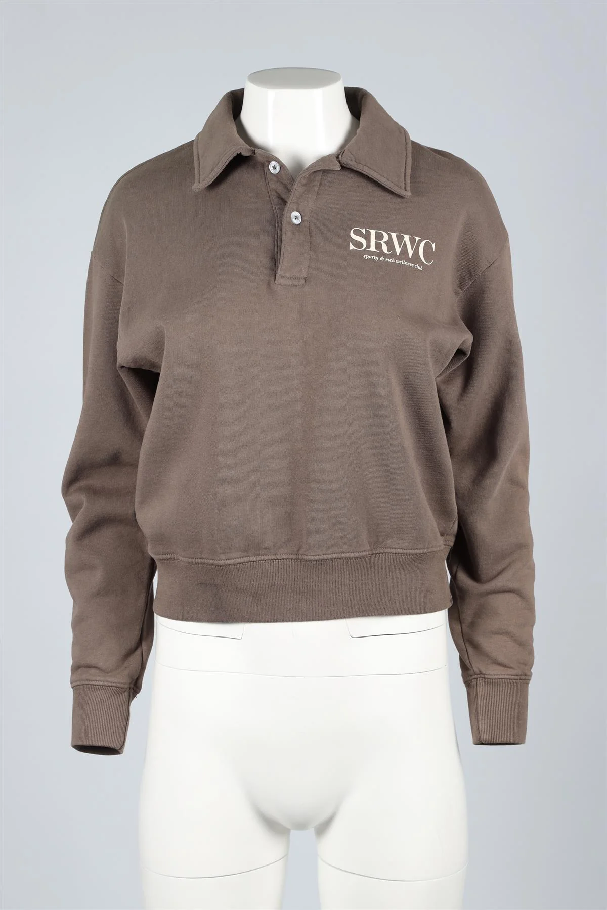 SPORTY & RICH BROWN COTTON SWEATSHIRT XSMALL - Image 2