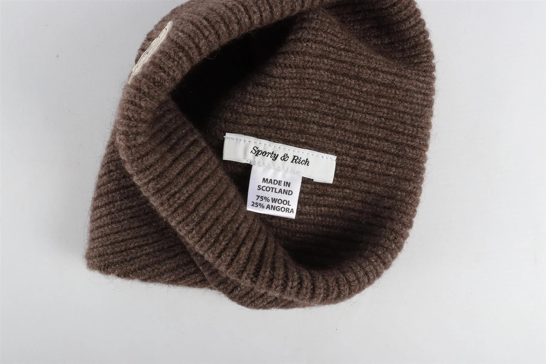 SPORTY & RICH BROWN WOOL BEANIE - Image 5
