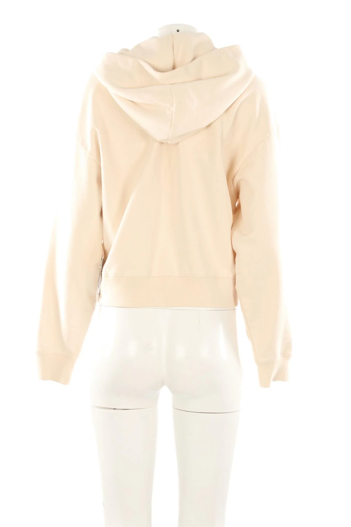 SPORTY & RICH CREAM COTTON HOODIE LARGE - Image 4