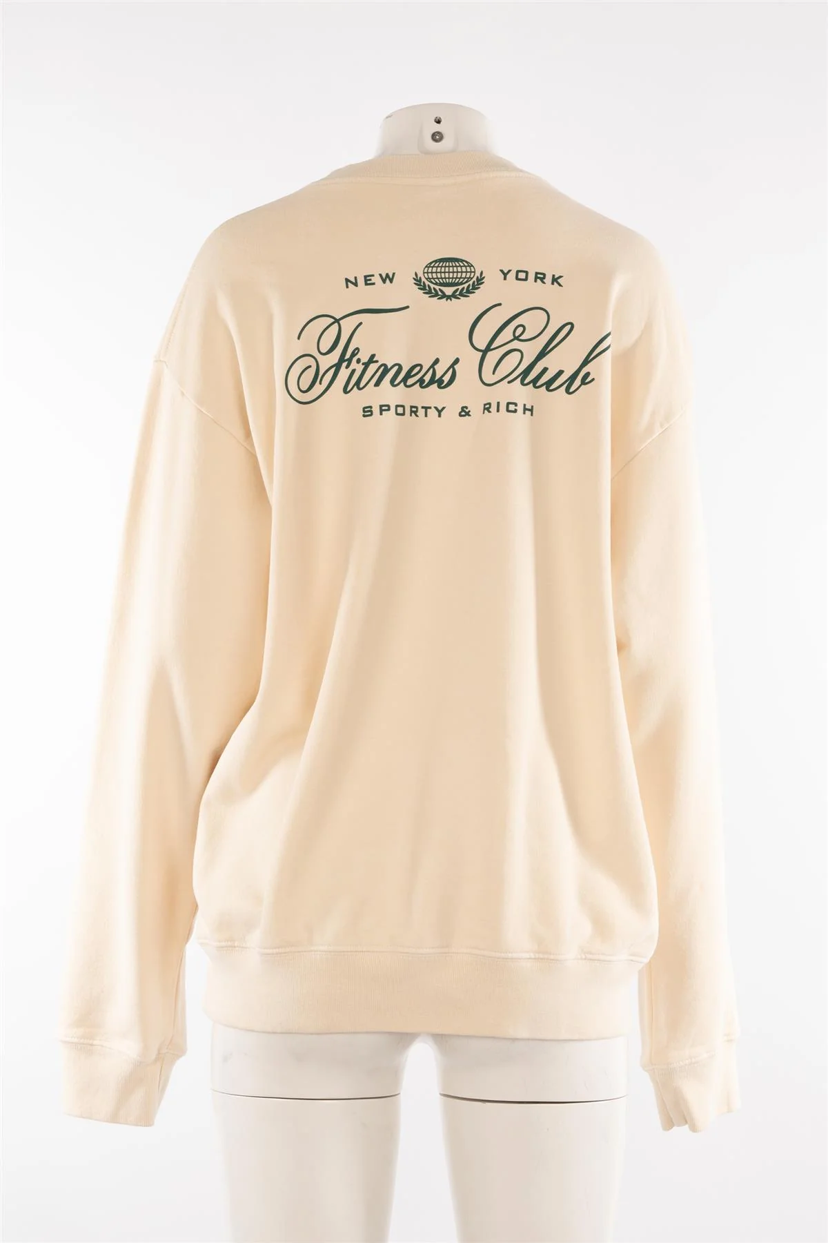 SPORTY & RICH CREAM COTTON SWEATSHIRT MEDIUM - Image 3