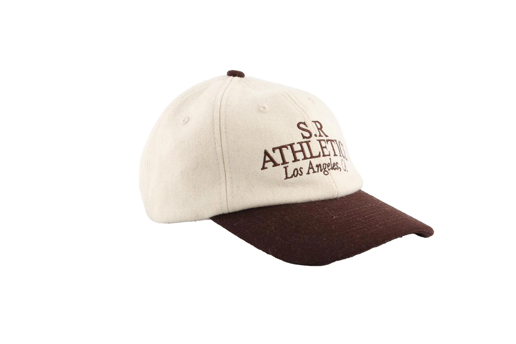 SPORTY & RICH CREAM WOOL BASEBALL CAP - Image 3