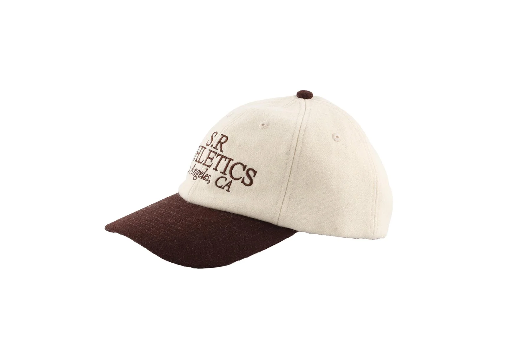 SPORTY & RICH CREAM WOOL BASEBALL CAP - Image 4